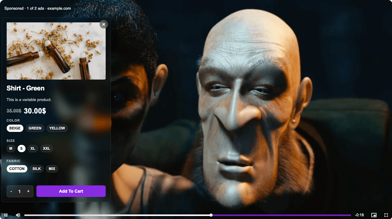 Promote and Sell WooCommerce Products Directly Through Video