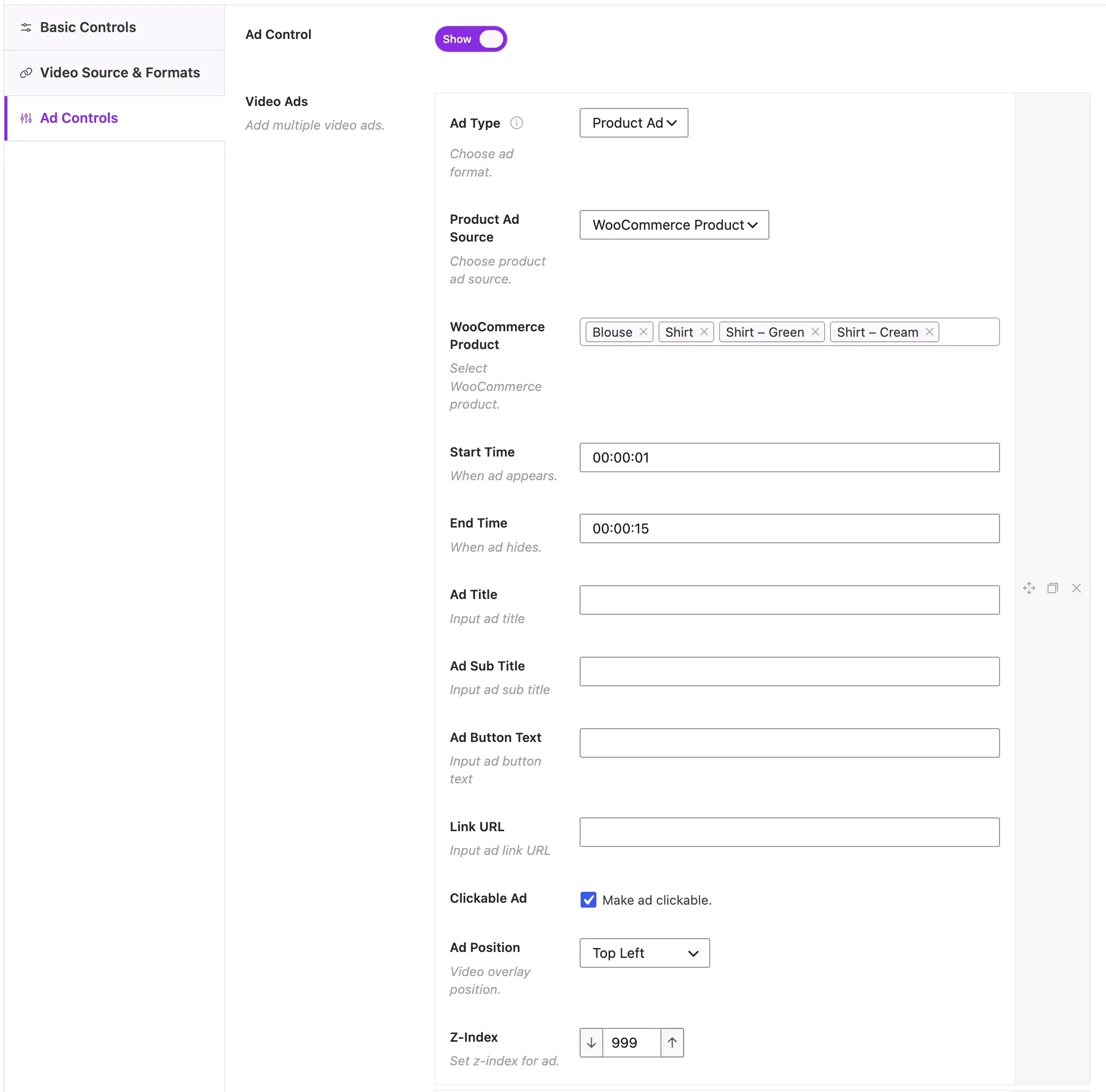 Shoppable Video for WooCommerce — Video Monetization Documentation