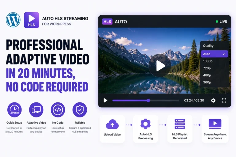 WordPress Auto HLS Streaming