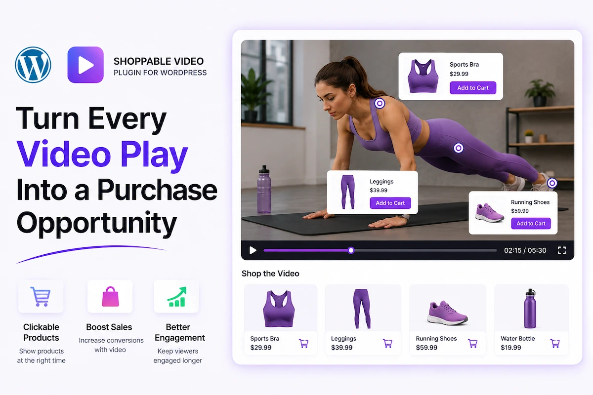 WordPress Shoppable Video Plugin: Turn Every Video Play Into a Purchase Opportunity
