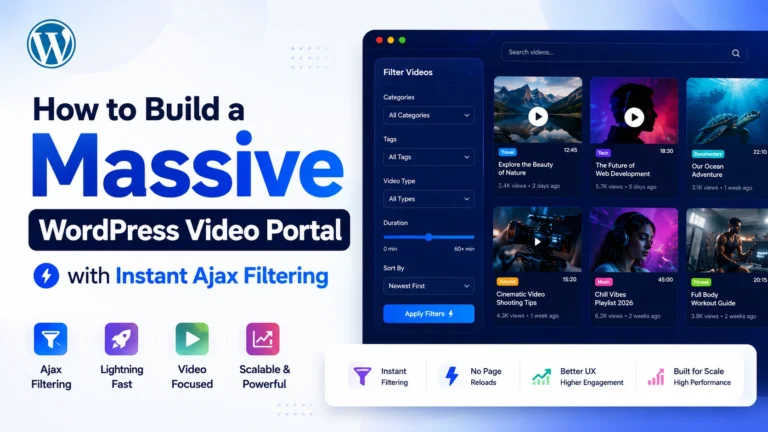 Massive WordPress Video Portal with Instant Ajax Filtering