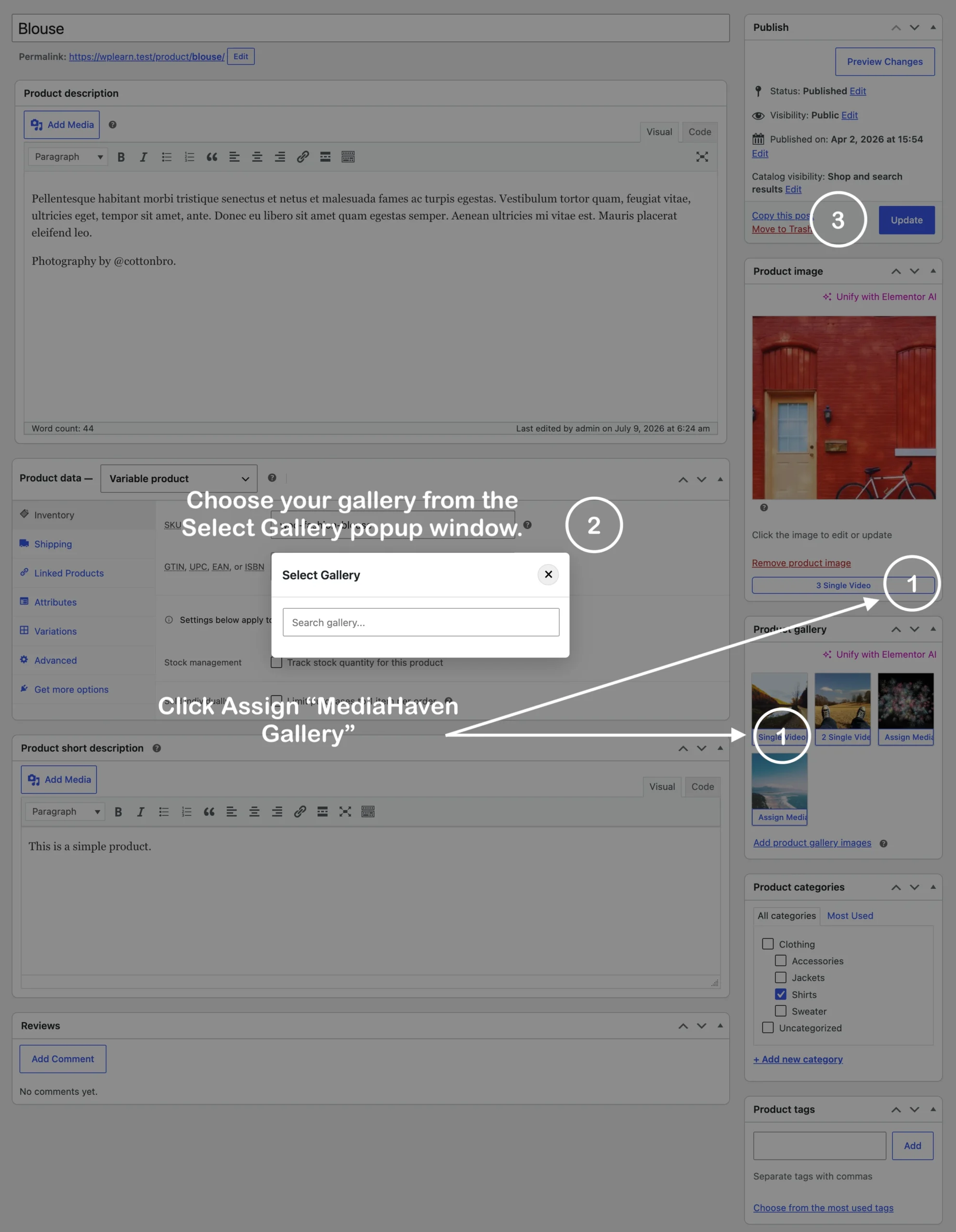 WooCommerce Product Video Gallery