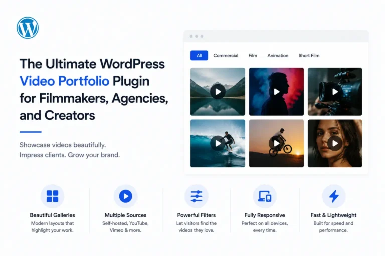The Ultimate WordPress Video Portfolio Plugin for Filmmakers, Agencies, and Creators