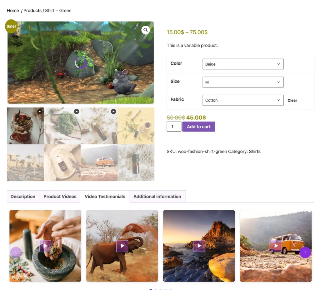 WooCommerce Video Gallery & Product Tab