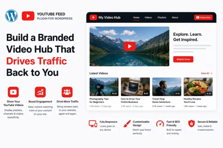 WordPress YouTube Feed Plugin
